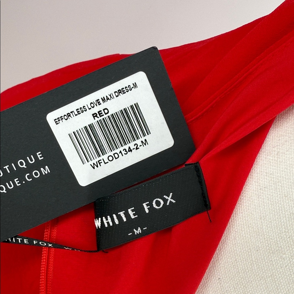 Nwt WHITE FOX BOUTIQUE Effortless Love Maxi Dress Red size M - Picture 11 of 11